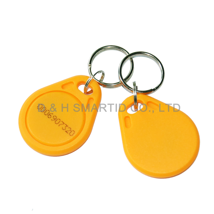 ABS keyfob AB0003 Yellow NFC keychain 13.56Mhz